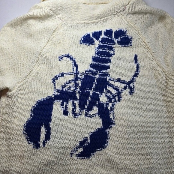 Anthropologie Maeve White Sweater with Blue Accents - Picture 3 of 6
